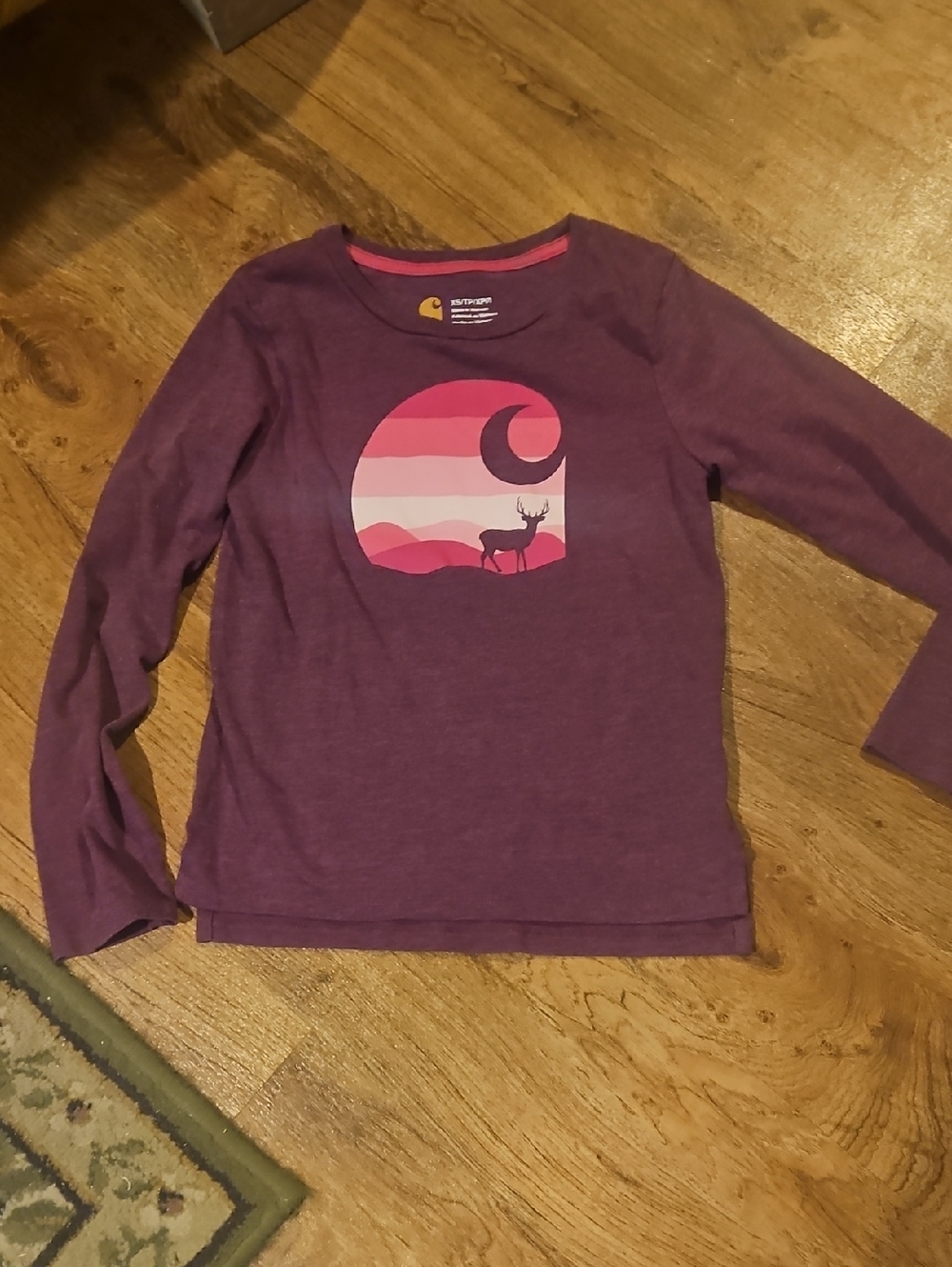 Carhartt Girls Burgundy LS T Shirt Size XS (7)